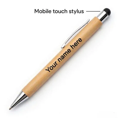 Wooden bamboo pen with stylus bulk corporate gifting Chennai Tidel Park