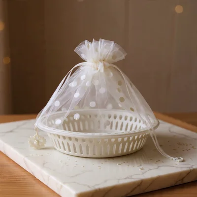 Gift basket with net cover, Dry fruit hamper basket chennai